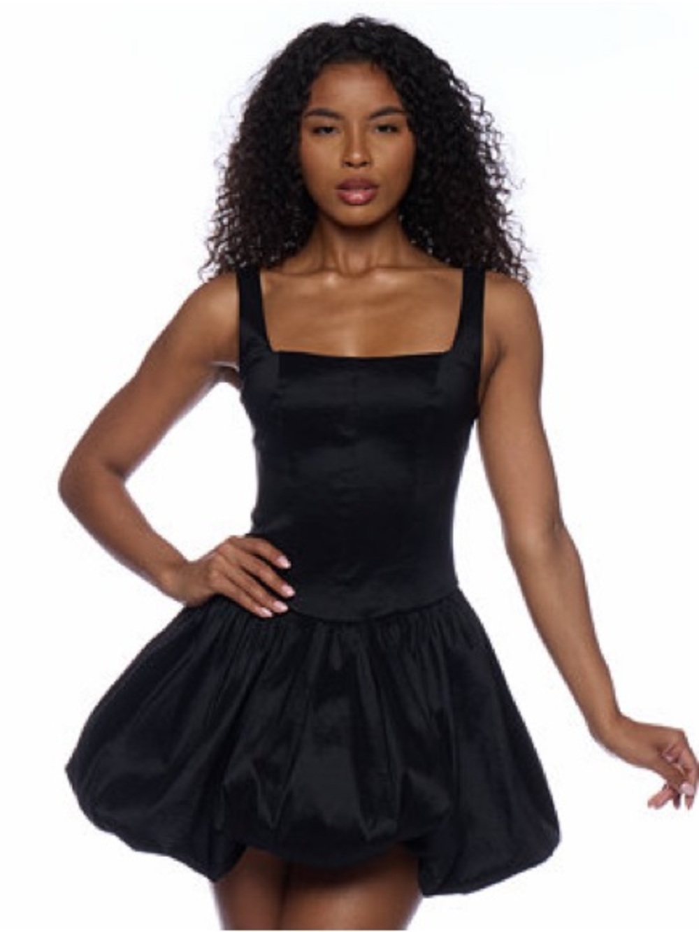 Alex & Sophia Black Bubble Hem Mini Party Dress NWT Size 5/6